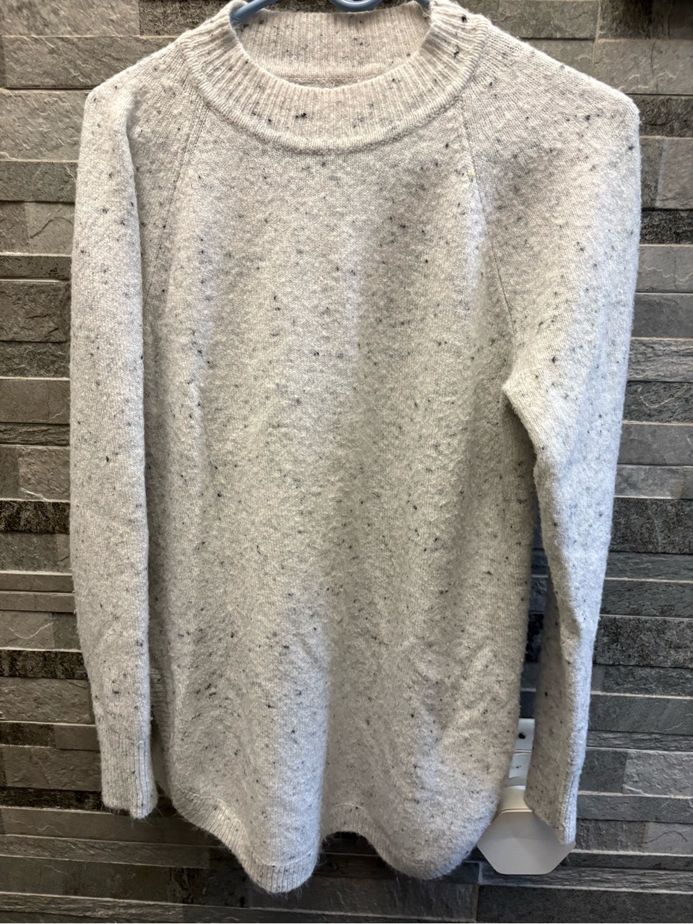 LOFT Cream Speckled Crewneck Sweater